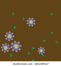 Blumen und Blätter nahtlose dekorative Vektormuster.