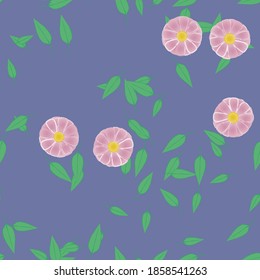 Flores y hojas sin fisuras de vectores ornamentales.