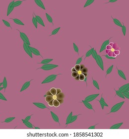 Blumen und Blätter nahtlose dekorative Vektormuster.