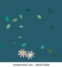 Blumen und Blätter nahtlose dekorative Vektormuster.