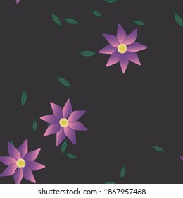 Blumen und Blätter nahtlose dekorative Vektormuster.