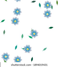 Flores y hojas sin fisuras de vectores ornamentales.