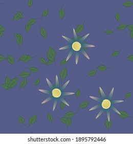 Blumen und Blätter nahtlose dekorative Vektormuster.