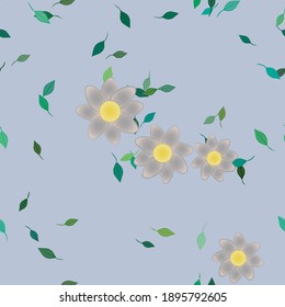 Blumen und Blätter nahtlose dekorative Vektormuster.