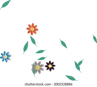 Flowers and leafs seamless ornamental vector pattern.