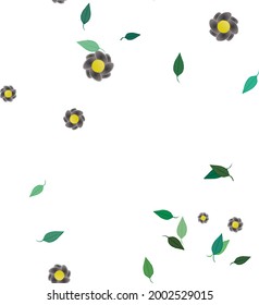 Flowers and leafs seamless ornamental vector pattern.