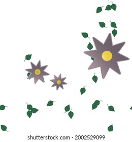 Blumen und Blätter nahtlose dekorative Vektormuster.