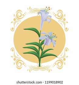 Flowers with leaves