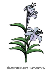 Flowers with leaves