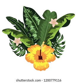 Flowers and leaves