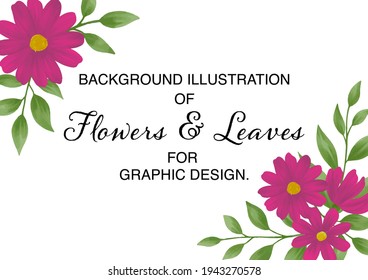Flowers and leaves bacground design 