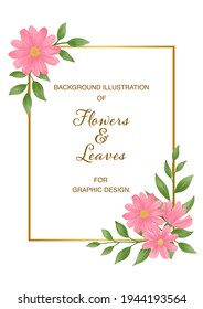 Flowers and leaves bacground design