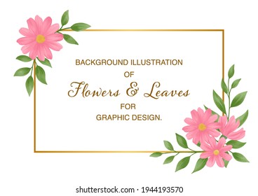 Flowers and leaves bacground design