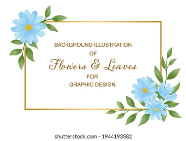Flowers and leaves bacground design