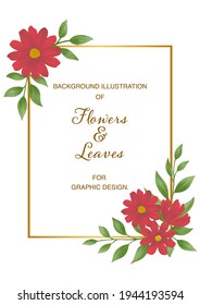 Flowers and leaves bacground design