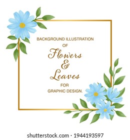 Flowers and leaves bacground design