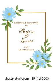 Flowers and leaves bacground design