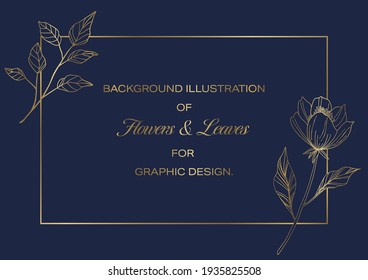 Flowers and leaves background design