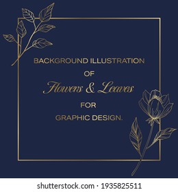 Flowers and leaves background design