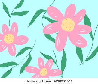 flowers and leaves background design for templates.