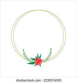 Flowers and Leaves Border Frame