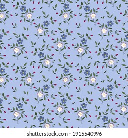 Flowers Leaves Buds Delicate Background Vector Illustration