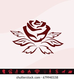 flowers and leaves card, holiday, summer design