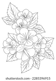  Flowers  Leaves Coloring page Adult.Contour drawing of a mandala on a white background.  Vector illustration Floral Mandala Coloring Pages, Flower Mandala Coloring Page, Coloring Page For Adul
