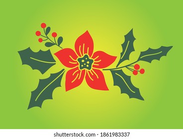 Flowers with leaves for decoration 