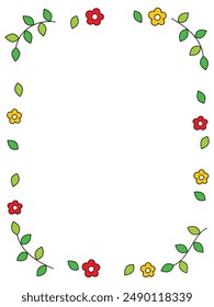 Blumen und Blätter Dekoration Hintergrund Rand Design Illustration