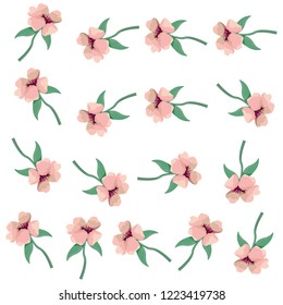 flowers leaves decoration pattern background