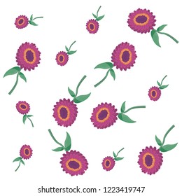 flowers leaves decoration pattern background