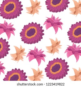 flowers leaves decoration pattern background