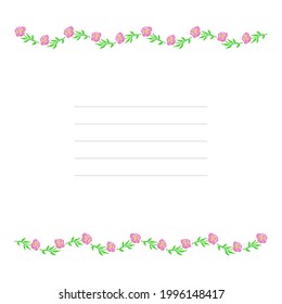 Flowers Leaves Floral Border Template Space Stock Vector (Royalty Free Flowers Leaves Floral Border Template Space Stock Vector (Royalty Free