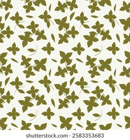 Flowers and Leaves high quality textures pattern and seamless