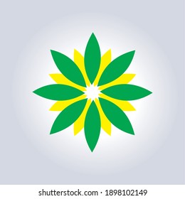FLOWERS LEAVES Icon. Vector Design Illustration Icon. Isolated on white background. Graphic Design Editable For Your Design, Collection Of Flat Icons, Abstract contemporary vector illustration