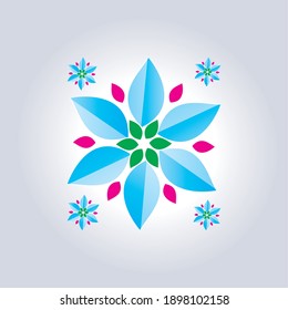 FLOWERS LEAVES Icon. Vector Design Illustration Icon. Isolated on white background. Graphic Design Editable For Your Design, Collection Of Flat Icons, Abstract contemporary vector illustration
