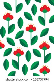 flowers and leaves illustration/vector