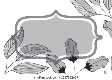 flowers with leaves isolated icon