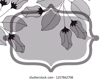 flowers with leaves isolated icon