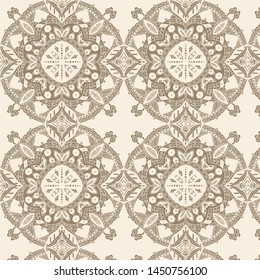 Flowers and leaves on a light background. Floral background. Mandala.
