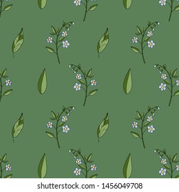 Flowers and leaves on a light background. Floral background.