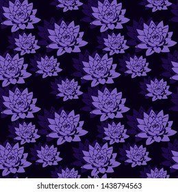 flowers and leaves seamless pattern