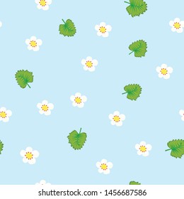 flowers and leaves seamless pattern background