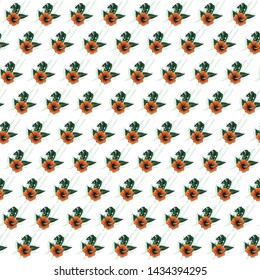 flowers and leaves seamless pattern. Vector