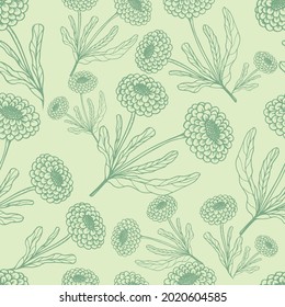 flores y hojas sin soldadura estiramiento fondo de flores línea dibujada a mano Diseño floral para imprimir papel decorativo cubiertas tejidos interiores de papel tapicería empaque tarjetas de felicitación ilustración vectorial