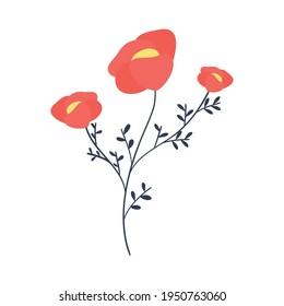 flores con hojas y tallo