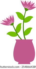 flowers leaves stems in a pot beautiful nature plant garden
