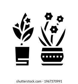 flowers leisure glyph icon vector.  isolated contour symbol black illustration