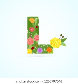 flowers letter L